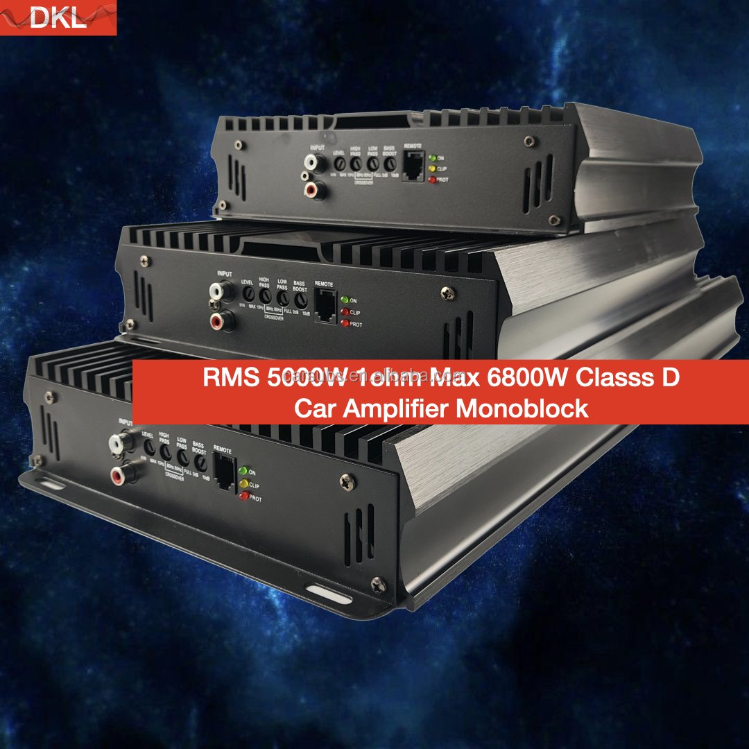 Fullrange Car Subwoofer Amplifier RMS 5000W Class D Max 1 Ohm Peak 10000W SPL Strong Bass Car Amplifier Monoblock